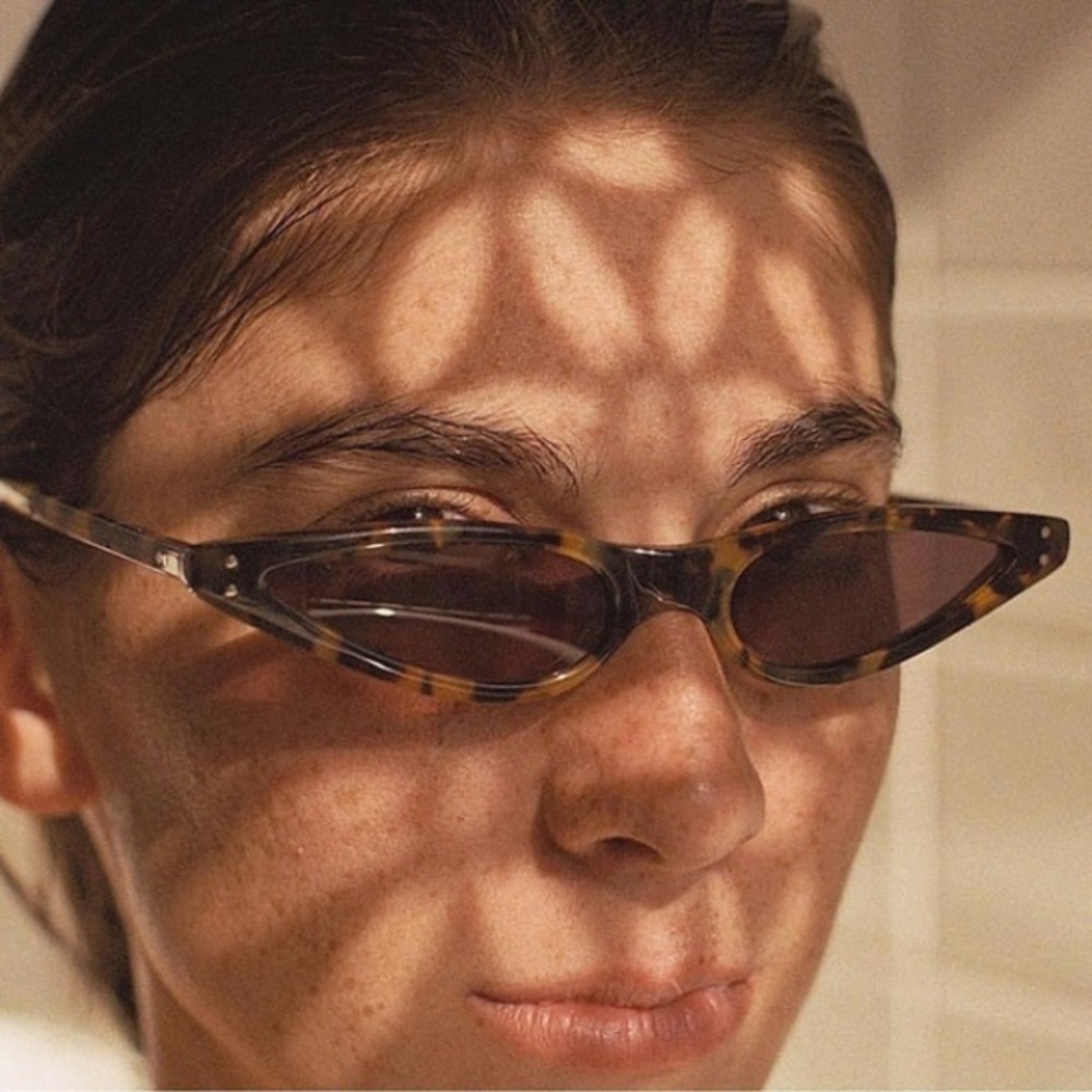 Mini Leopard Triangle Sunglasses